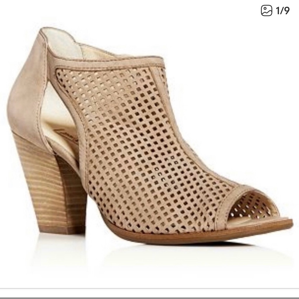 Paul Green Tianna Suede Open Toed Cut Out Shoe Boots Size 9 Us